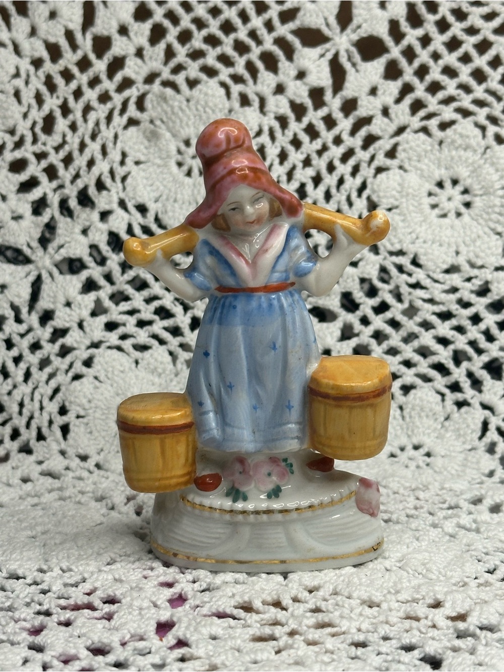 Vintage Occupied Japan Porcelain Dutch Girl porcelain, hand painted, MCM